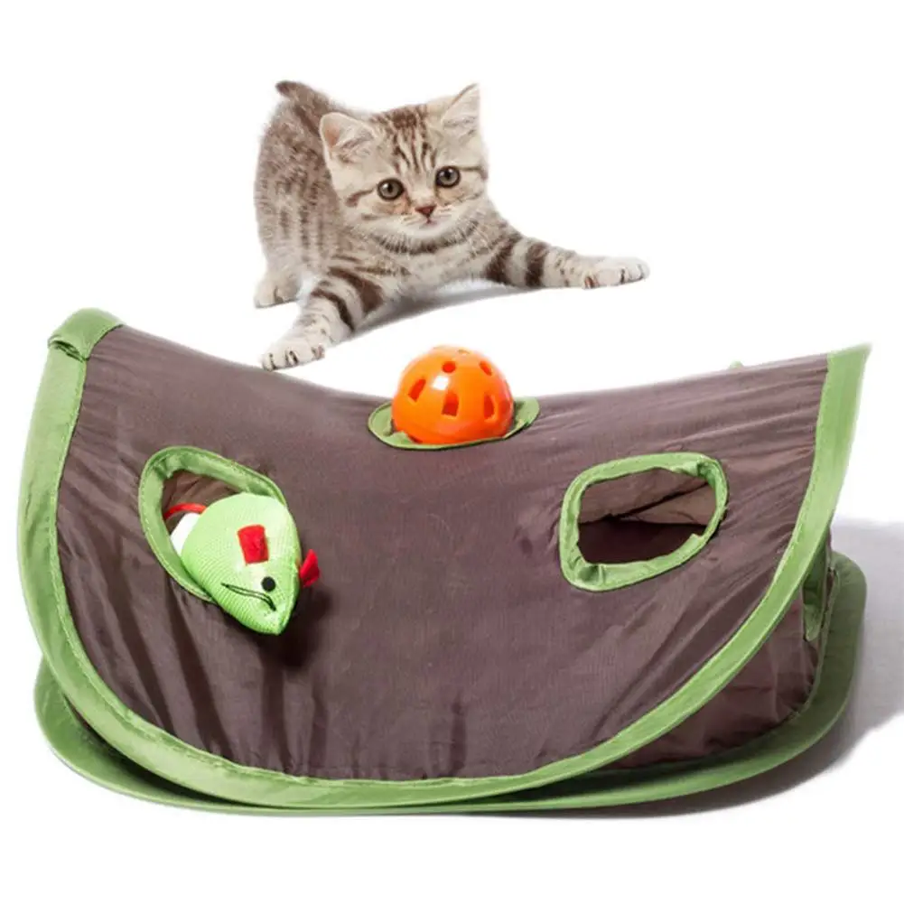 

Educational 9 Holes Tunnel Cats Toys Interactive Hide Seek Game Mouse Hunt Intelligence Toy Pet Hidden Hole Foldable Toy For Cat