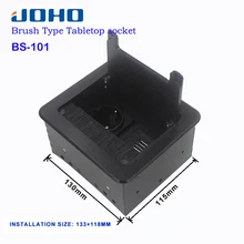 JOHO многофункциональная настольная розетка черного и серебристого цвета, алюминиевый сплав, штепсельная вилка европейского стандарта для телефона, USB зарядное устройство, настольная розетка, BS-101