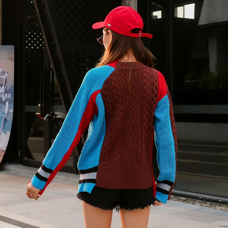 Красивый Зимний тайский бренд женский цветной хит джемпер на молнии Свободный Повседневный базовый свитер вязаный Топ Кардиган SA532S30