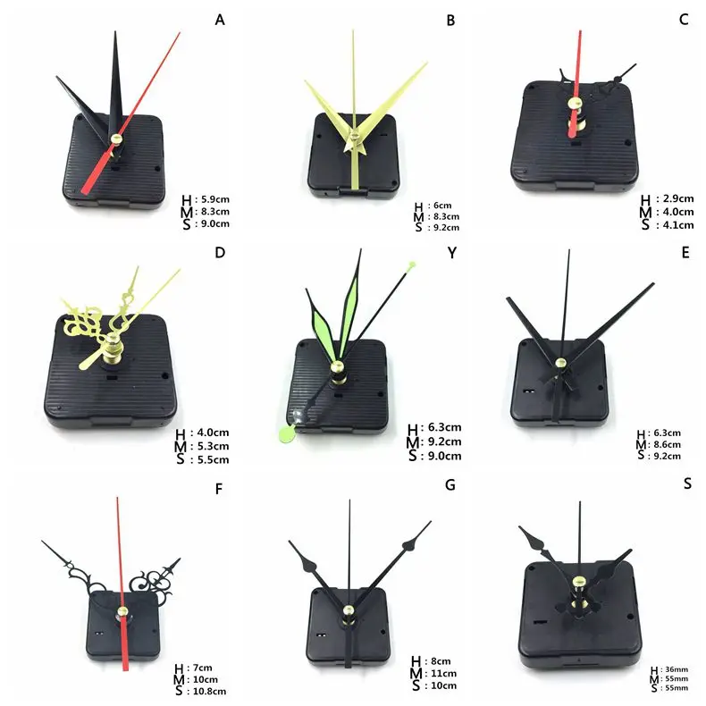 1 Set With Needles Clock Movement DIY Quartz Repair Movement Clock Mechanism Parts  Quartz Watch Silent Hanging Wall