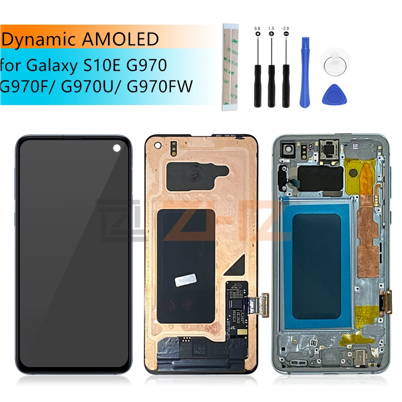 Дигитайзер сенсорного экрана в сборе с рамкой для Samsung Galaxy S10 e LCD G970F/DS G970U G970W |