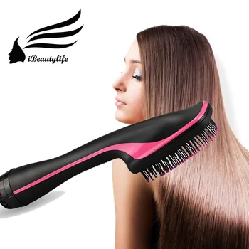 

Explosion style two-in-one multifunctional hot air comb wet and dry anion dry hair comb hair dryer straight hair comb ion brush