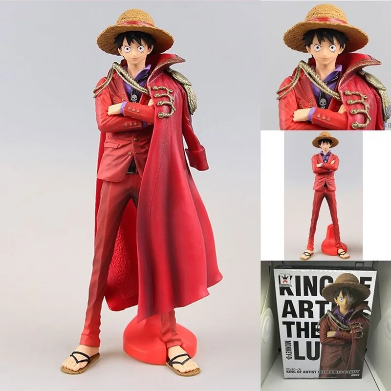 

Anime One Piece Luffy Figure 25cm KOA 20th Red Cloak Monkey D Luffy Action Figure PVC Collection Model Toys Gifts For Children
