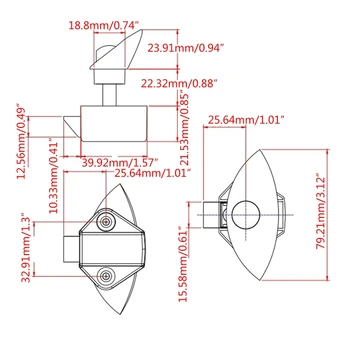 

Diameter 20mm Camper Car Half-moon Push Lock RV Caravan Drawer Latch Button Lock G6KC