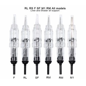 

Biomaser 10PCS Revolution Tattoo Needle Permanent Makeup Cartridge Needles For Eyebrow Lips 1R,2R,3R,5R Rotary Machine Cartridge