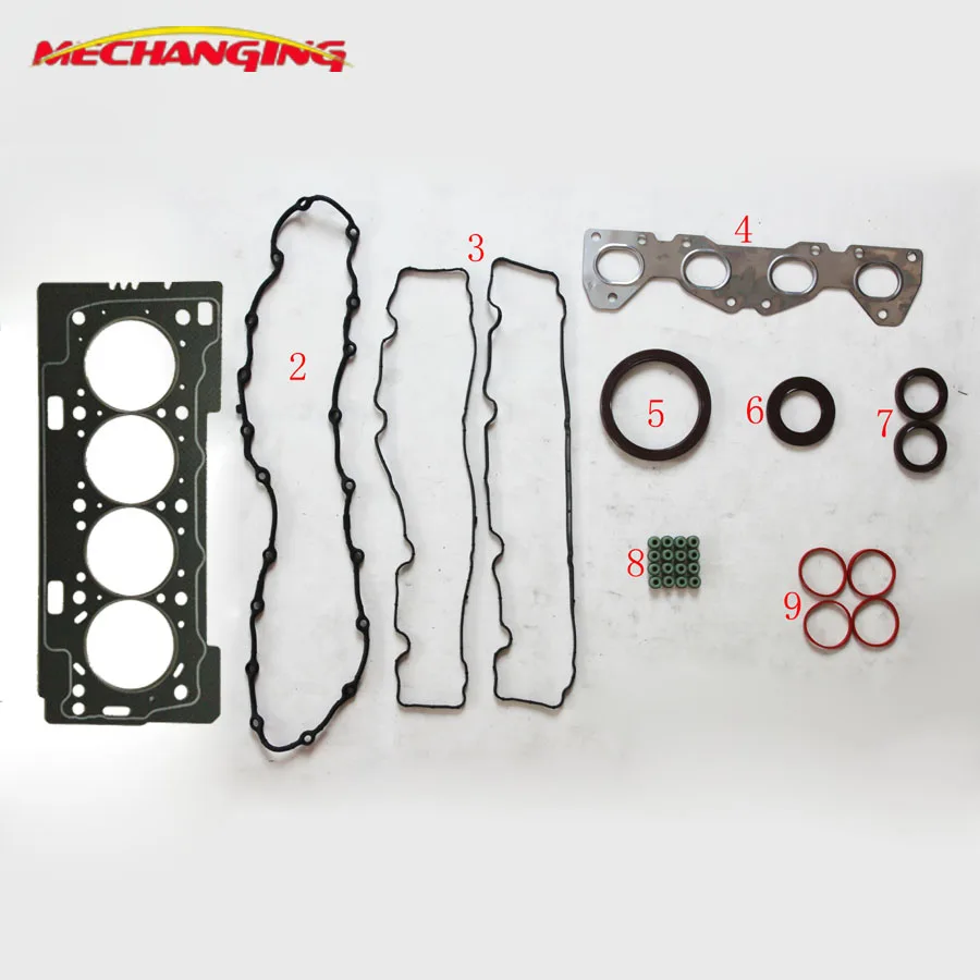 For PEUGEOT 307 206 partner NFU TU5JP4 Automotive Spare Parts Overhaul Package Engine Parts Full Set Engine Gasket 0197.P4