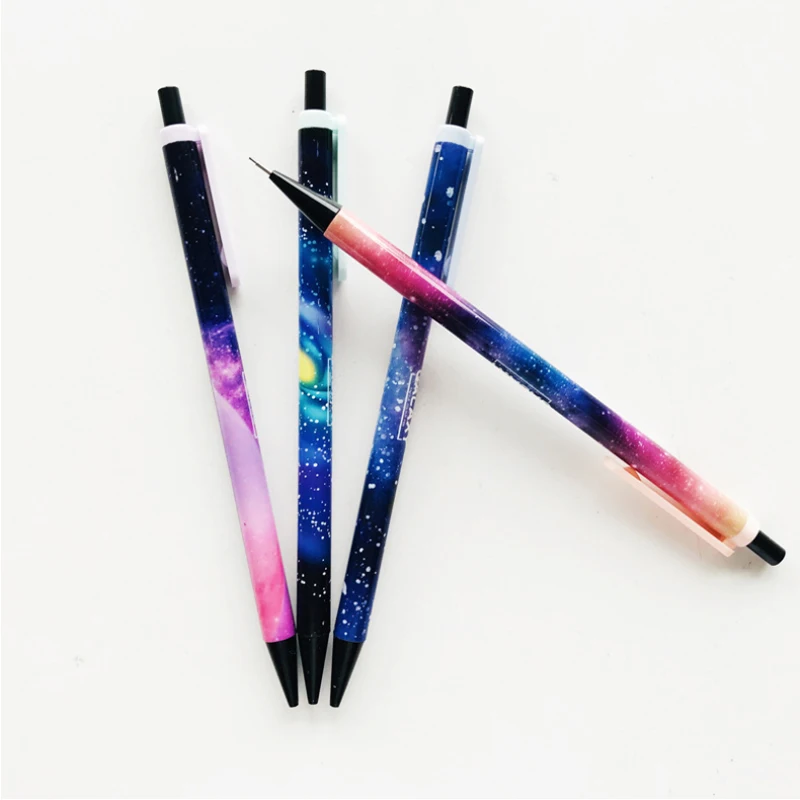 

4pcs/lot Lovely Light up the stars Mechanical Pencil Small fresh Activity Pencil for Kids Writing School Supplies Stude