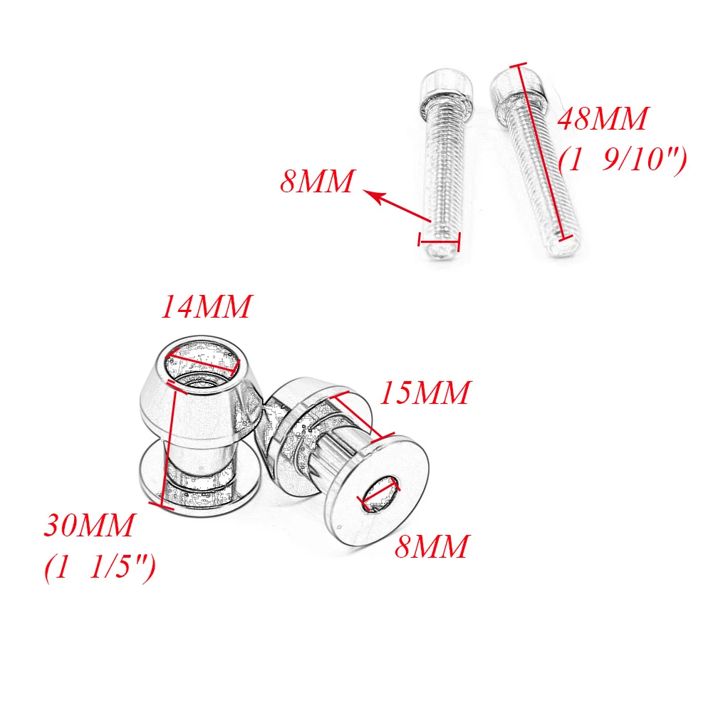 2 шт. 8 мм Мотоцикл с ЧПУ Маятник поворотники для трубных узлов ползунки для Honda CBR 600 900 929 1000 RR ST1300 CB600F CBF1000 CBR1100XX