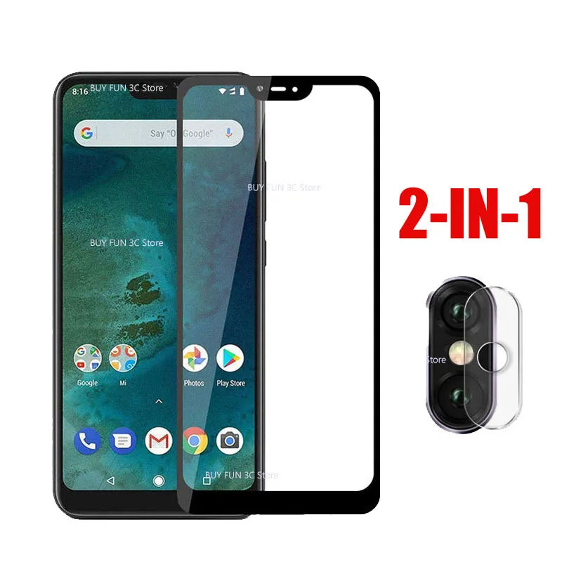Защитное стекло на Xiaomi mi A2 Lite закалённое защитное Экран протектор камеры пленка