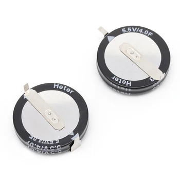 

2 Pcs 4.0F 5.5 V Super Capacitor H-Type Button Smart Capacitance Universal