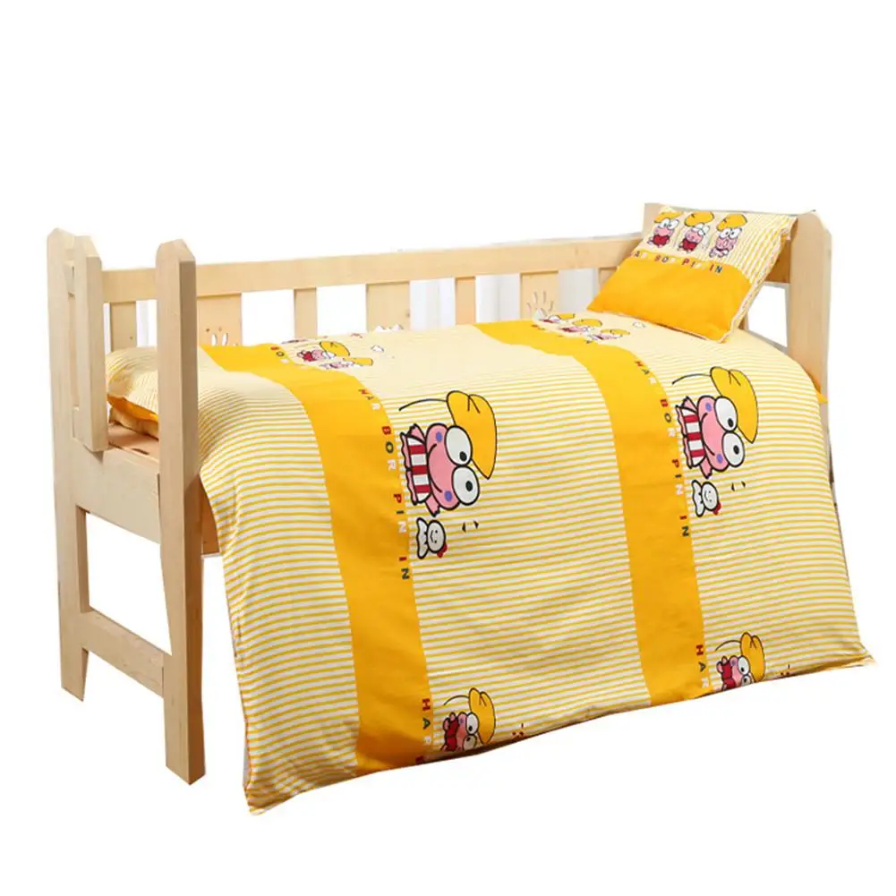 

Kidlove 3Pcs Cotton Soft Crib Bed Linen Kit Cartoon Pattern Baby Bedding Set Without Filler