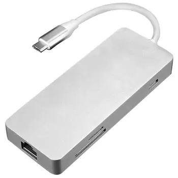

Cabledeconn E0301 HDMI/RJ45/2 USB3.0/TF/Memory Card/USB-C 7 in 1 Type-C HUB