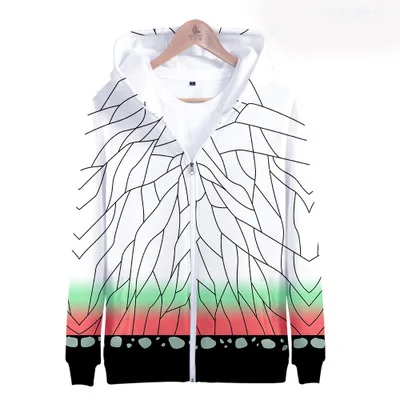 Jackets Demon Slayer: Kimetsu no Yaiba hoodie Cardigan Sweatshirts 3D Print Men's Zipper coat Anime Harajuku Baseball uniform