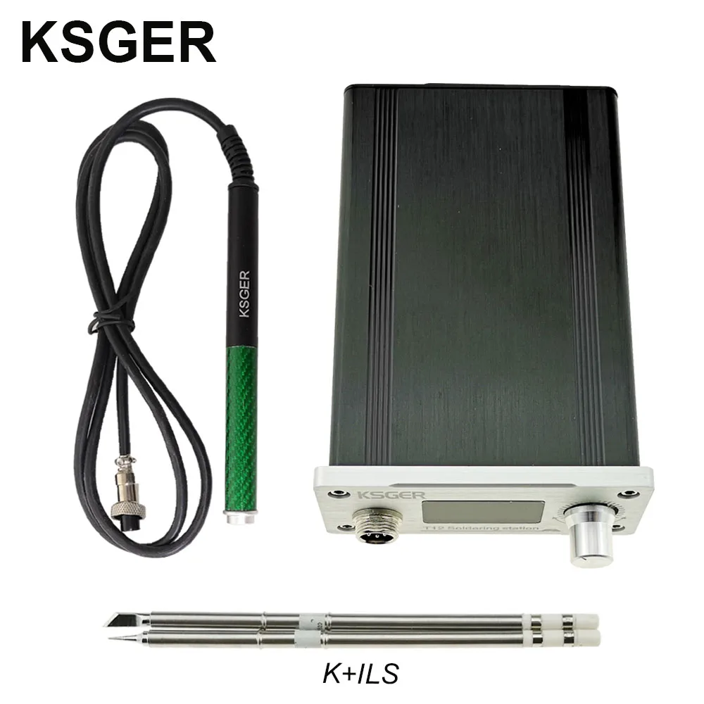 KSGER паяльная станция DIY Kit STM32 2,1 S OLED 1,3 дисплей контроллер температуры цифровой электронный сварочный Утюг T12 железные наконечники - Цвет: sets 11