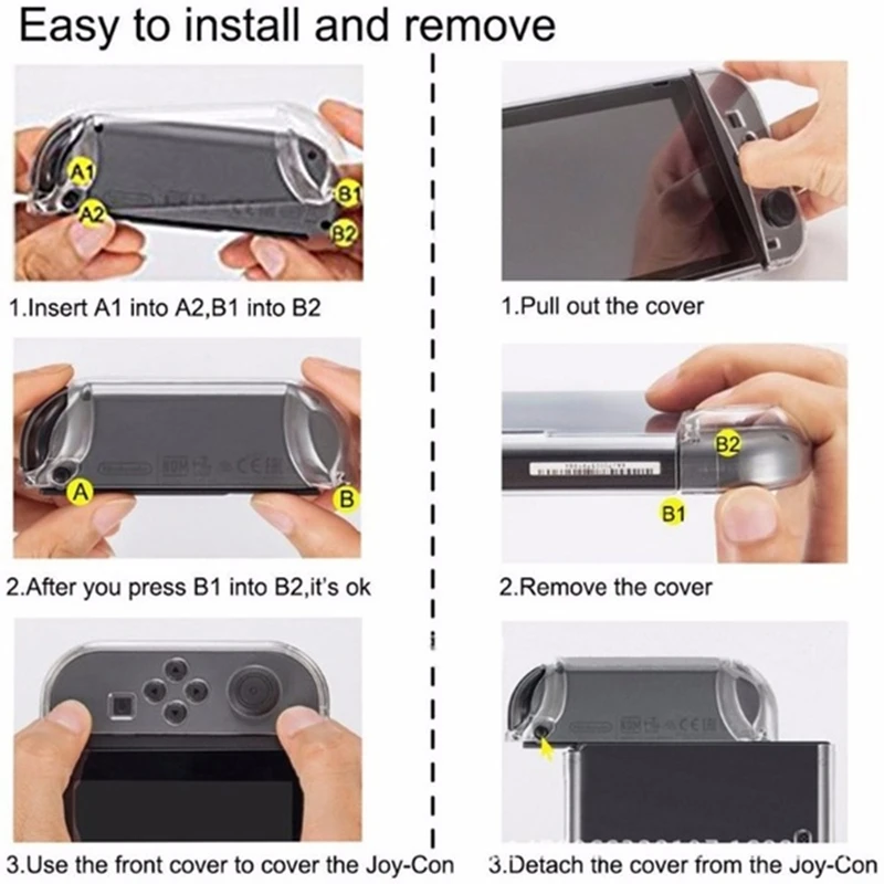 4 цвета защитный чехол для Nintendo Switch прозрачный Кристальный чехол пребывания ручки Защитный чехол прозрачный Твердый чехол для компьютера с защитной оболочки игры Acc