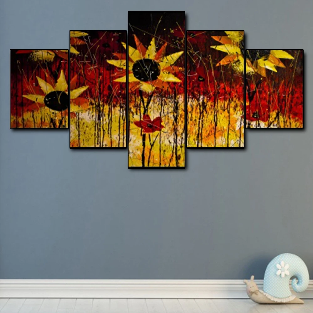 Canvas Art Oil Painting Sunflower mural style Art Poster Picture Wall Decor Modern Home Decoration For Living room Office Canvas Art Oil Painting Sunflower mural style Art Poster Picture Wall Decor Modern Home Decoration For Living room Office
