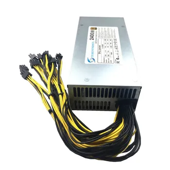 

2400W Mining Power Supply 80 GOLD PLUS PSU 220V for Antminer S9 S9i A3 T9 A4 A6 A7 D3 E9 L3+ R4 & GPU miner Mining PSU 12v ASIC