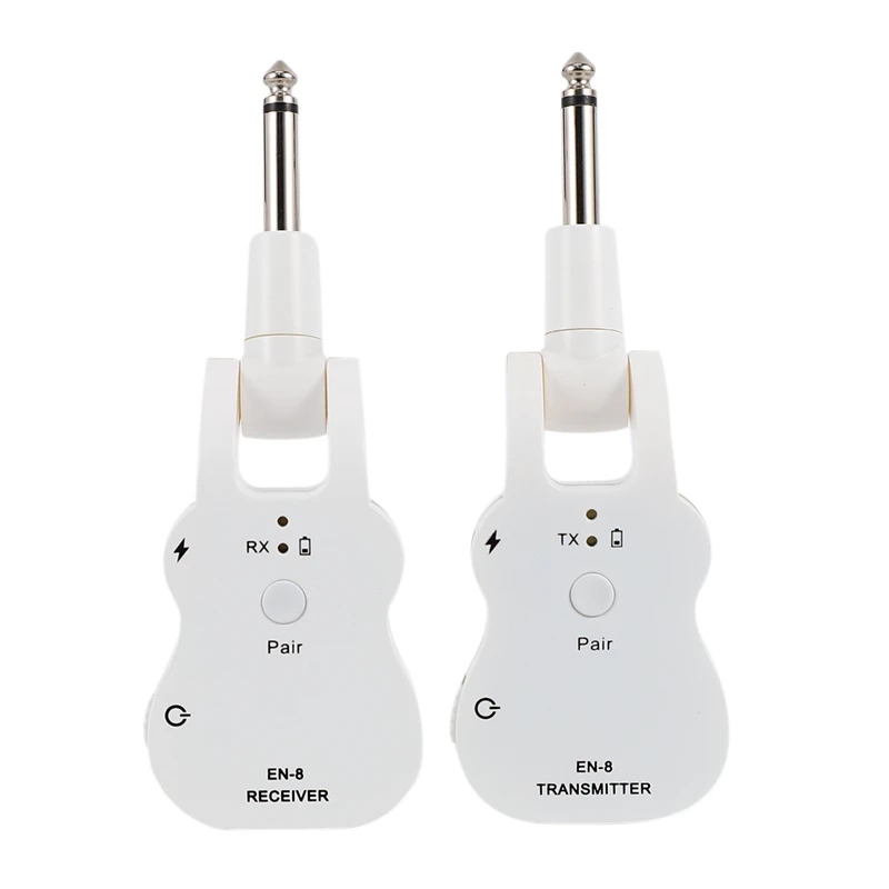 

UHF Wireless Audio Transmitter Receiver System USB Pick Up for Electric Guitar Bass Musical Instrument Parts