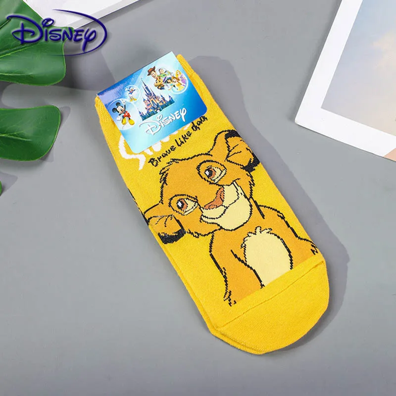 Дисней Король Лев Simba/Кабан/Аладдин лампа Бог/Дамбо носки Harajuku мультфильм печати смешные носки Весна короткие носки