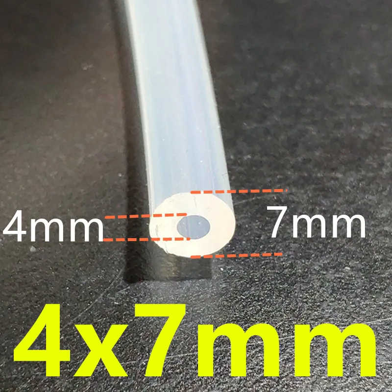 1 Meter Food Grade Transparent Silicone Tubing - 0.5mm to 12mm Diameter Range