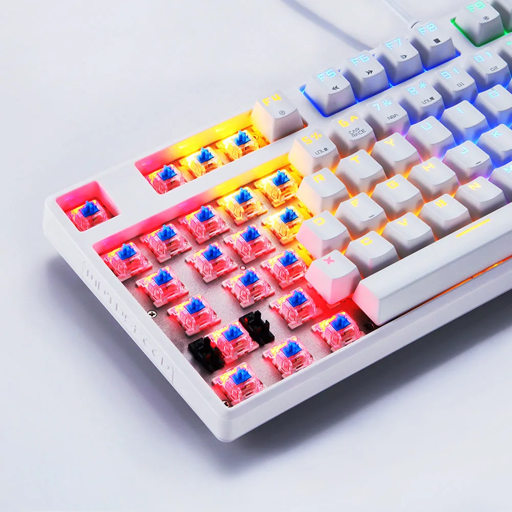USB Проводная игровая механическая клавиатура RGB подсветка 104 ключи анти-ореолы ключи LSMK99