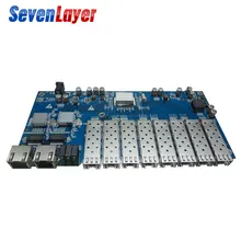 Gigabit Ethernet волоконно-оптический коммутатор 8 SFP solt 2 RJ45 PCBA плата медиаконвертер 10/100/1000 м utp 8 Порт 1,25G SFP