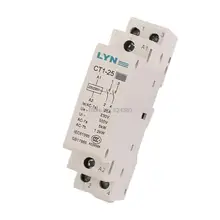 CT1/HC1-25 110-120 в 220-230 В 24 В катушка вольт 25А 1 фаза 2NO двухполюсный электрический блок питания переменного тока контактор