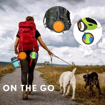 

Dog Water Bottle Collapsible Dog Bowl Pet Water Bottle Kettle Bowl 2-in-1 Folding Bottles SNO88