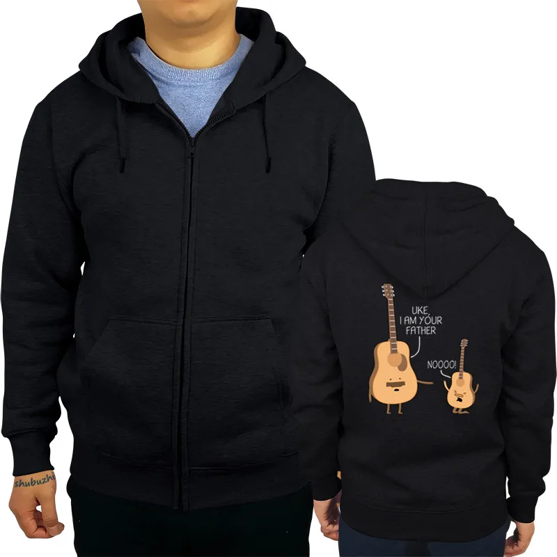 Черные толстовки с капюшоном Uke I Am Your Father толстовка для укулеле гитары музыки в