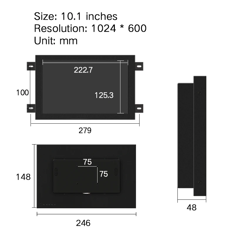 10.1 ġ  VGA HDMI DVI ġ ũ ƴ  ÷ 1024*600 Ӻ ,  