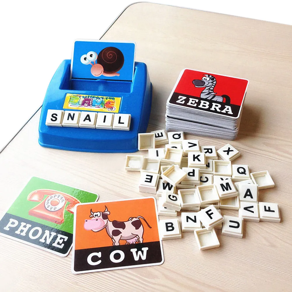 Игрушки для детей английская орфография Алфавит буквы игровые карты английская головоломка со словами забавная развивающая игрушка для детей