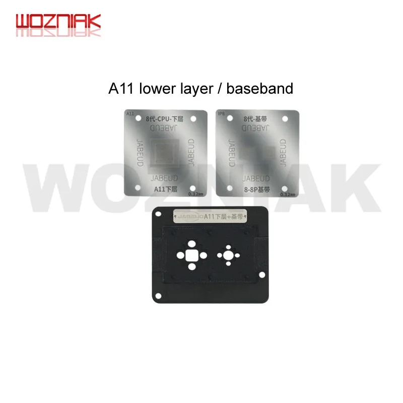JABE UD для iPhone A8 A9 A10 A11 A12 Baseband cpu BGA трафареты с магнитной основой позиционирования - Цвет: A11 lower