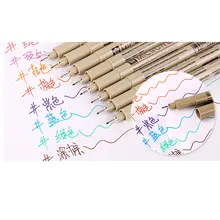 0,3/0,4/0,5 мм Мульти-цветная игла маркер авторучка Школа искусства поставщиков художника рисунок эскиз тонкий маркер линии фетр наконечник наборы ручек