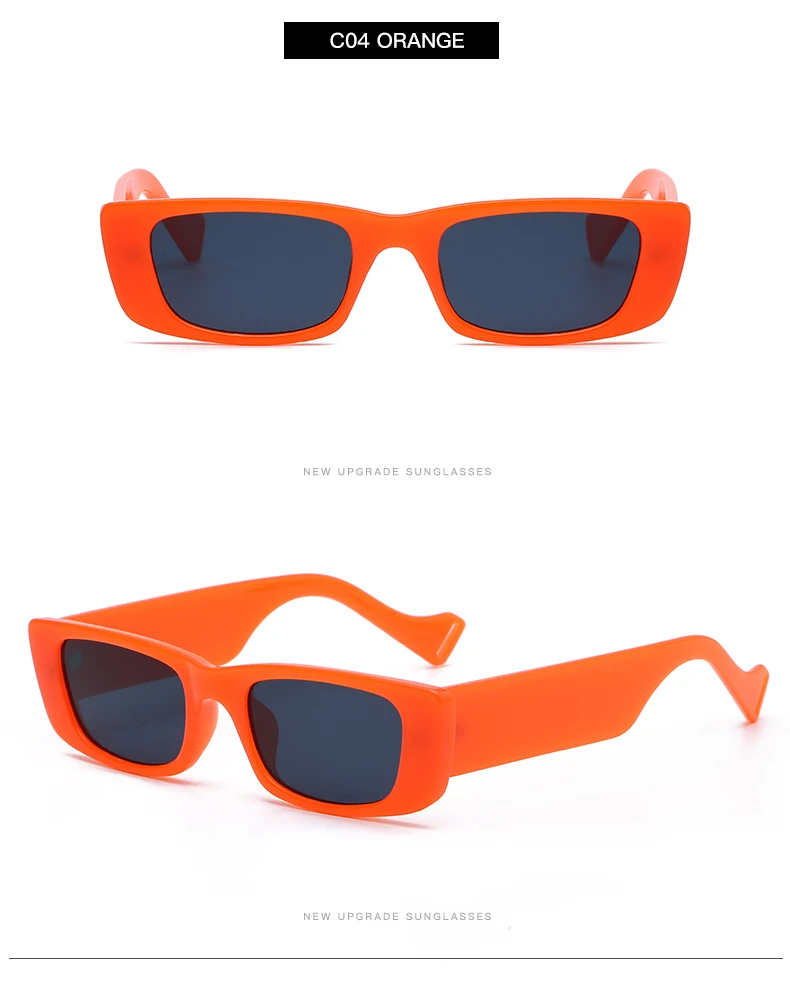 women's sunglasses Square Women's Sunglasses Small Brand Travel Rectangle Sun Glasses Men Vintage Orange Tinted Retro Eyewear gafas de sol square sunglasses
