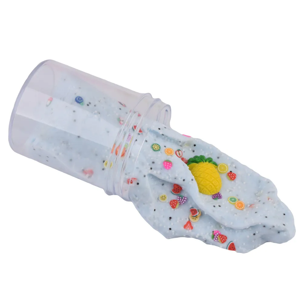 Light blue Мягкий ароматизированный пушистый ошламованная смесь алеврита и глины Floam Sludge ананас Подвески Игрушки для детей облако цветной Пластилин игрушка для снятия стресса W814 - Цвет: Light blue