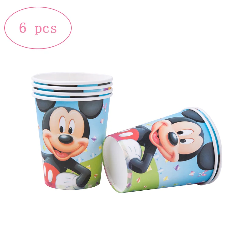10pcs mickey Детские бумажные стаканчики для маффинов, одноразовая посуда с Минни Маус, рождественские подарки, товары для дня рождения, свадебные украшения - Цвет: 10pcs mickey