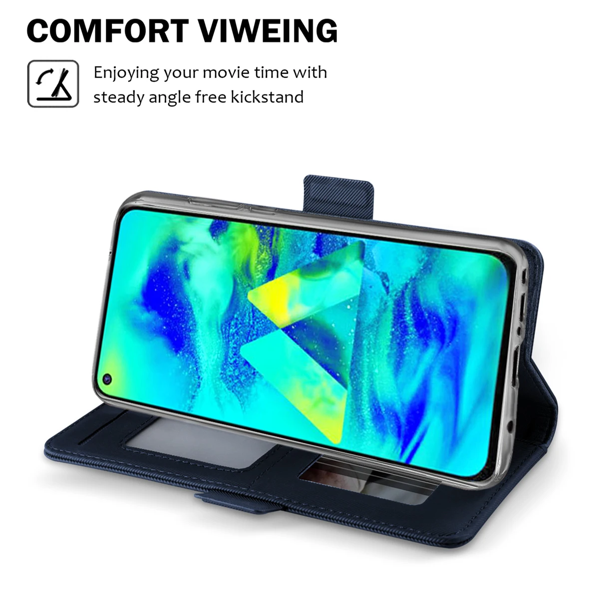 Чехол для UMIDIGI A5 Pro из искусственной кожи с поворотным слотом для карт зеркальная откидная крышка-подставка для кошелька для UMIDIGI A5 Pro чехол с магнитной пряжкой