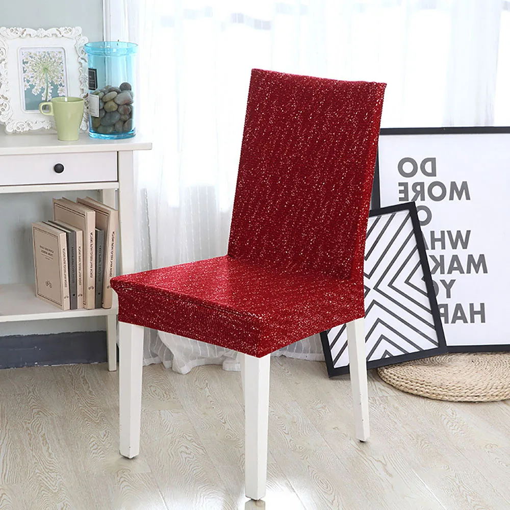 

Dining Chair Cover Elasticity For Wedding Hotel Banquet Chair Covers Comfortable Kitchen Covers Chair With Back 1/2/4/6 Piece