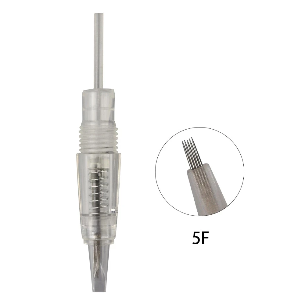 5F 10 шт. R1/R1/R2/R3/R5/R7 тупой одноразовый винт микроблейдинг ручка картридж игл для татуажа Перманентный макияж машина аксессуары - Габаритные размеры: 5F