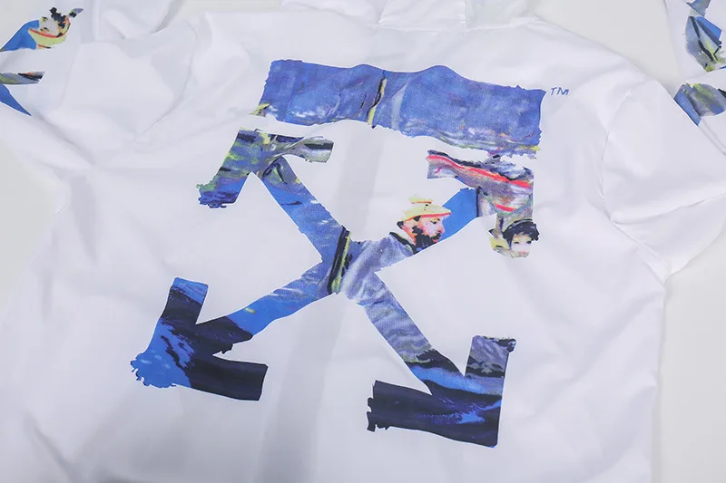 Ow19ss off WH одежда для защиты от солнца плащ куртка граффити наконечник стрелы пальто для мужчин и женщин Тренч COUPLE'S
