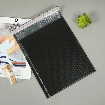 

50pc Black Bubble Buffer Self Adhesive Seal Bags PE Waterproof Plastic Cellophane Bags Gifts Bag Candy Pouch Jewelry Packaging