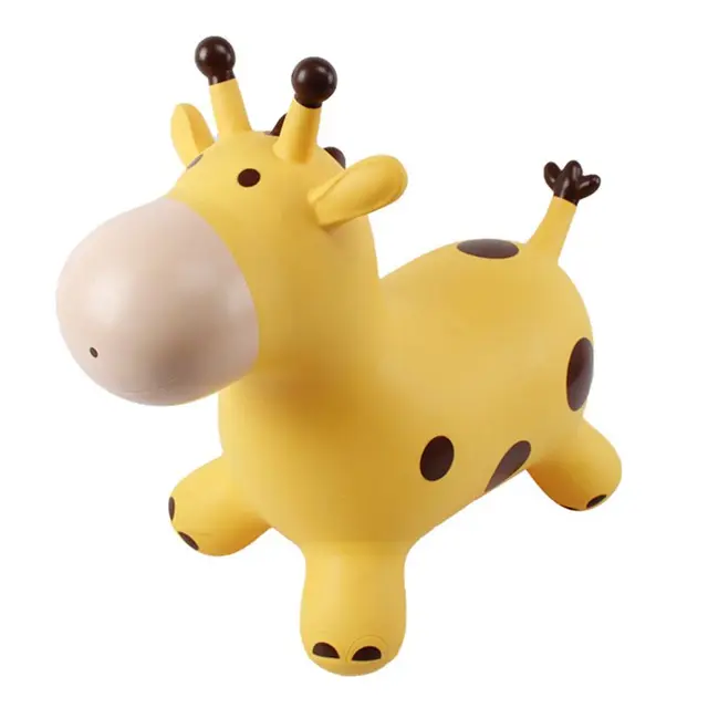 Inpany Bouncy Giraffe Hopper Inflatable Jumping Giraffe Bouncing Animal Toys 1