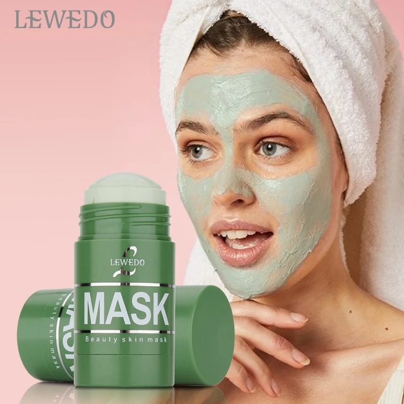 Очищающая твердая маска LEWEDO 40 г с палочки пластилина зеленым чаем лечение акне