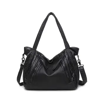 

Casual Big Tote Hand Bag for Women High Quality Leather Bags Shoulder Bag Black Messenger Bag Crossbody Handbag