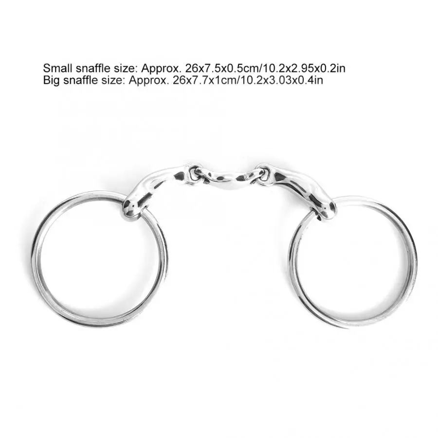 Лошадь Snaffle из нержавеющей стали бит Snaffle все назначения кольцо лошадь инструмент Аксессуары сломанный рот с изогнутым звеном