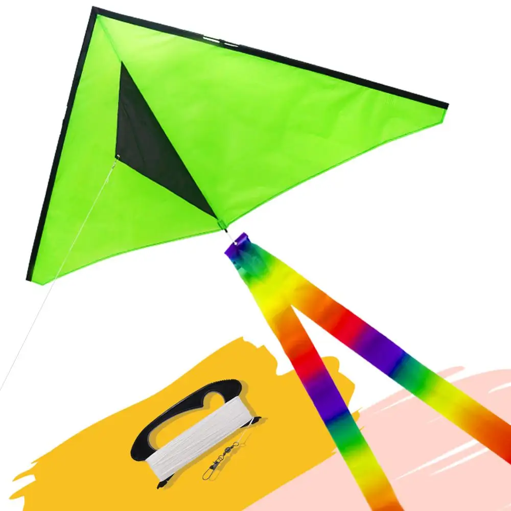Emmakites Delta Kite 5 футов Однолинейный кайт с хвостом для кайтов начинающих детей и