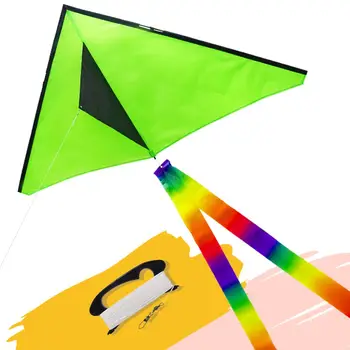 

emmakites Delta Kite 5ft Single Line Kite with Kite Line String Tail for Beginner Kids Adults
