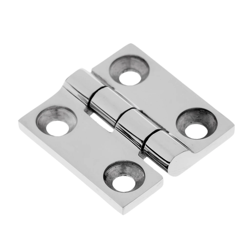 1 Set /2 Pcs Mirror Polished Stainless Steel Marine Boat Flush Door Cabin Hatch Compartment Hinge Strap 1-1/2'