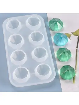 

Crystal Epoxy Resin Mold Diamond Shaped Gem Necklace Pendant Casting Silicone Mould DIY Crafts Jewelry Making Tool