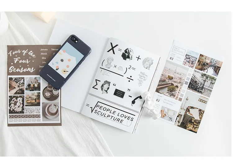 Rosy Posy 20 Page Notebook Sticker Set INS Style Vintage Cartoon Bear Decoration Stickers Post Diary Journal Album Gift A6786